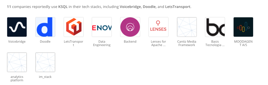 ksqlDB 사용하는 회사