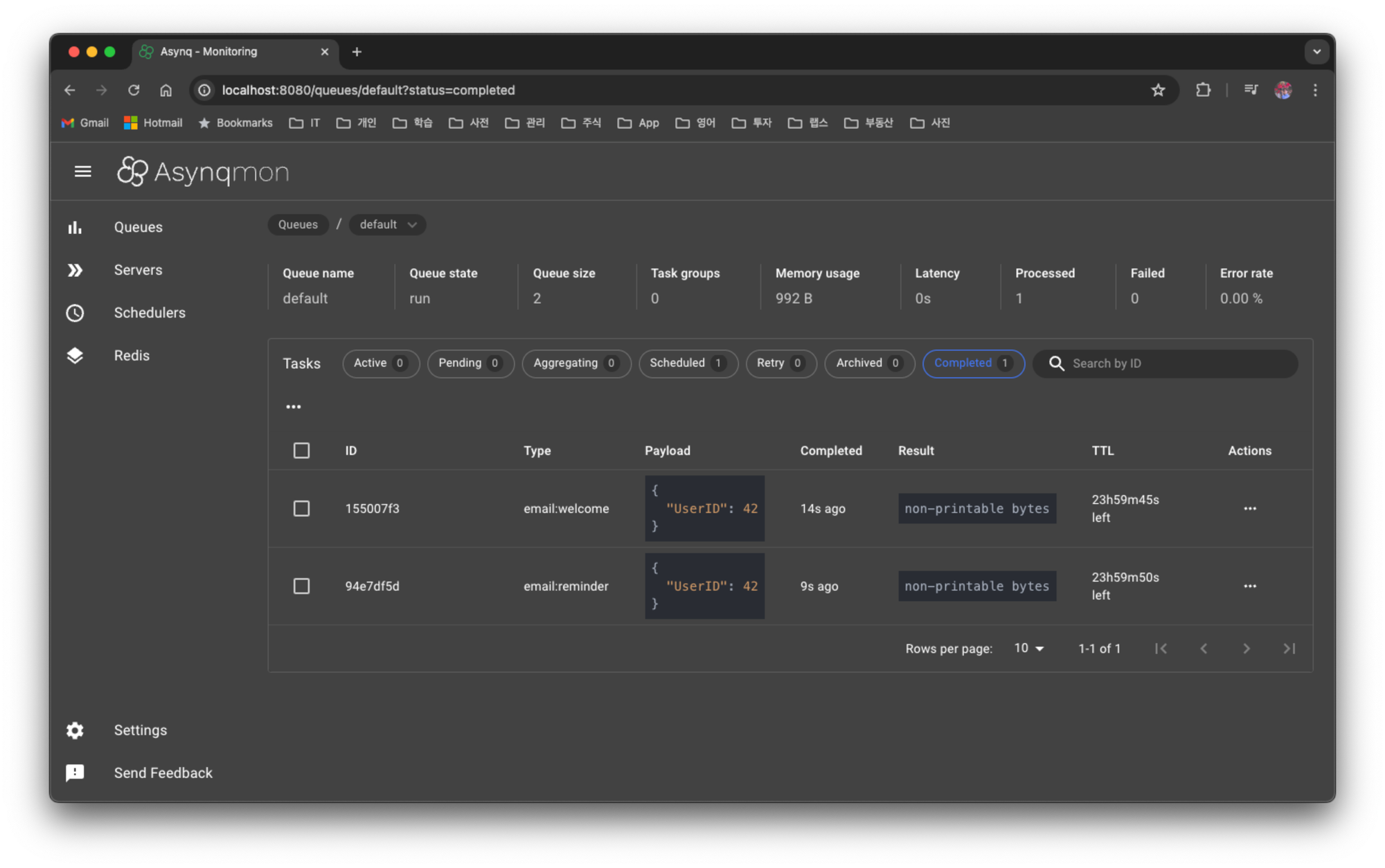 Asynmon Web - Schedulers